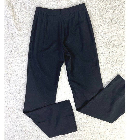 Escada Black Minimalist‎ Officecore Wool Blend Classic Dress Pants Casual Size 4 - Picture 1 of 5